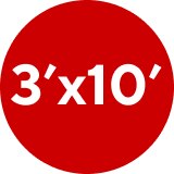3'x10'